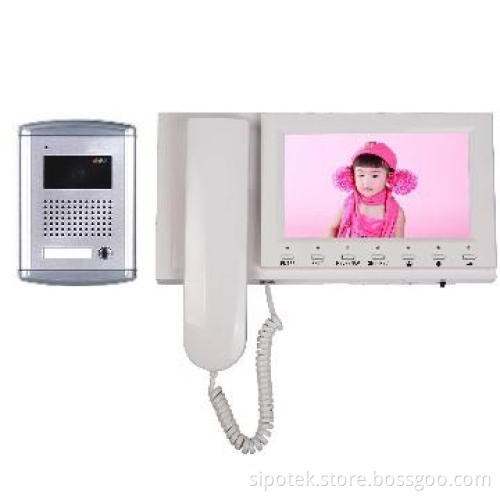 7-inch Color TFT LCD Intercom System with High-definition Pictures